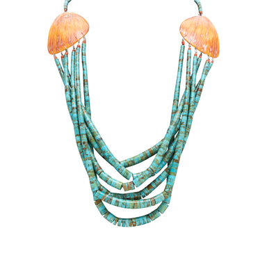 Santo Domingo Spiny Oyster Shell Necklace, Jewelry, Necklace, Native