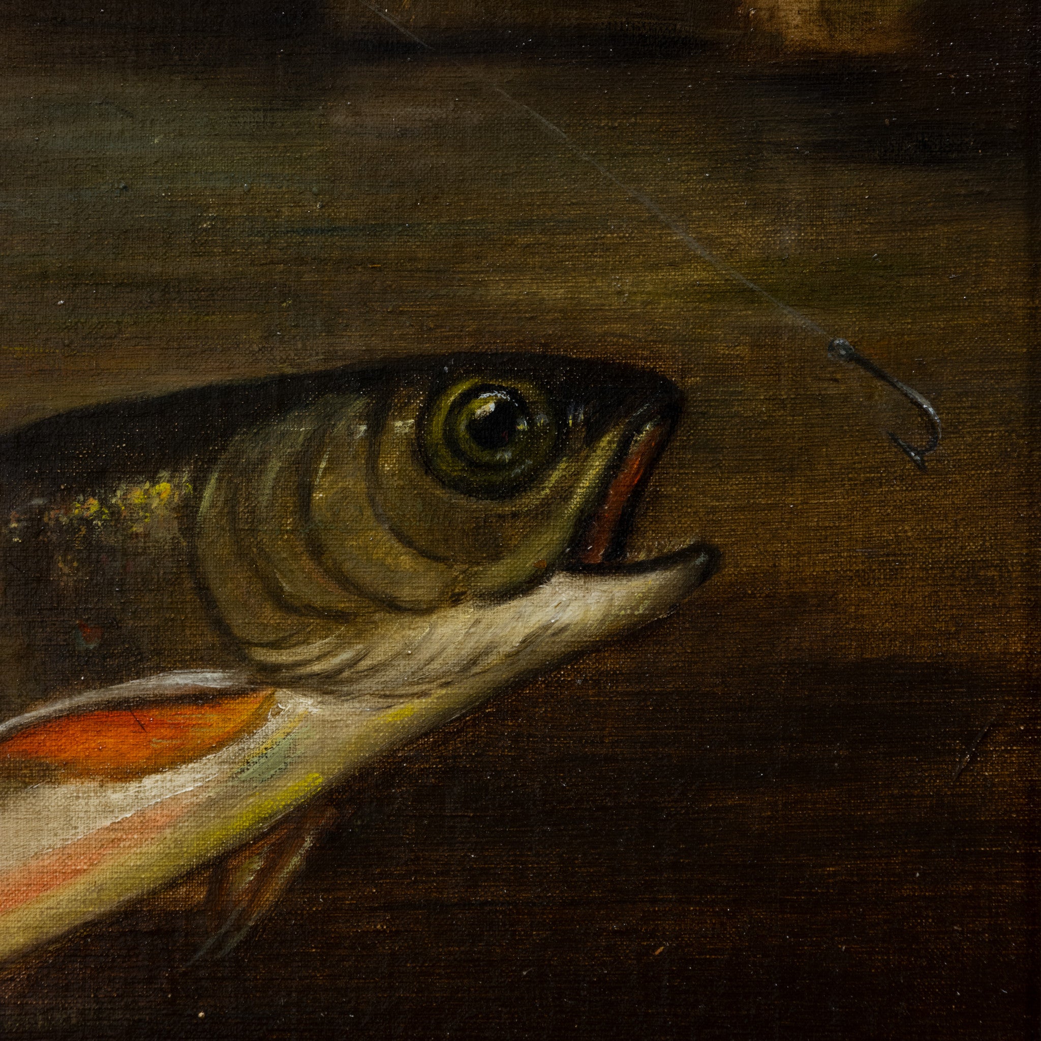 Trout in Stream Oil Painting