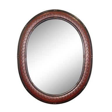 Rancher's Collection Carved Leather Mirror, Furnishings, Decor, Mirror