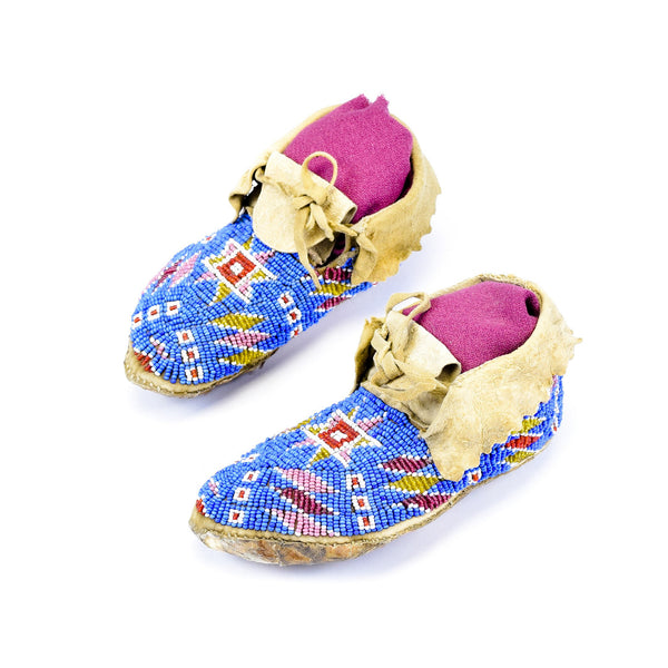 Sioux Child's Moccasins, Native, Garment, Moccasins