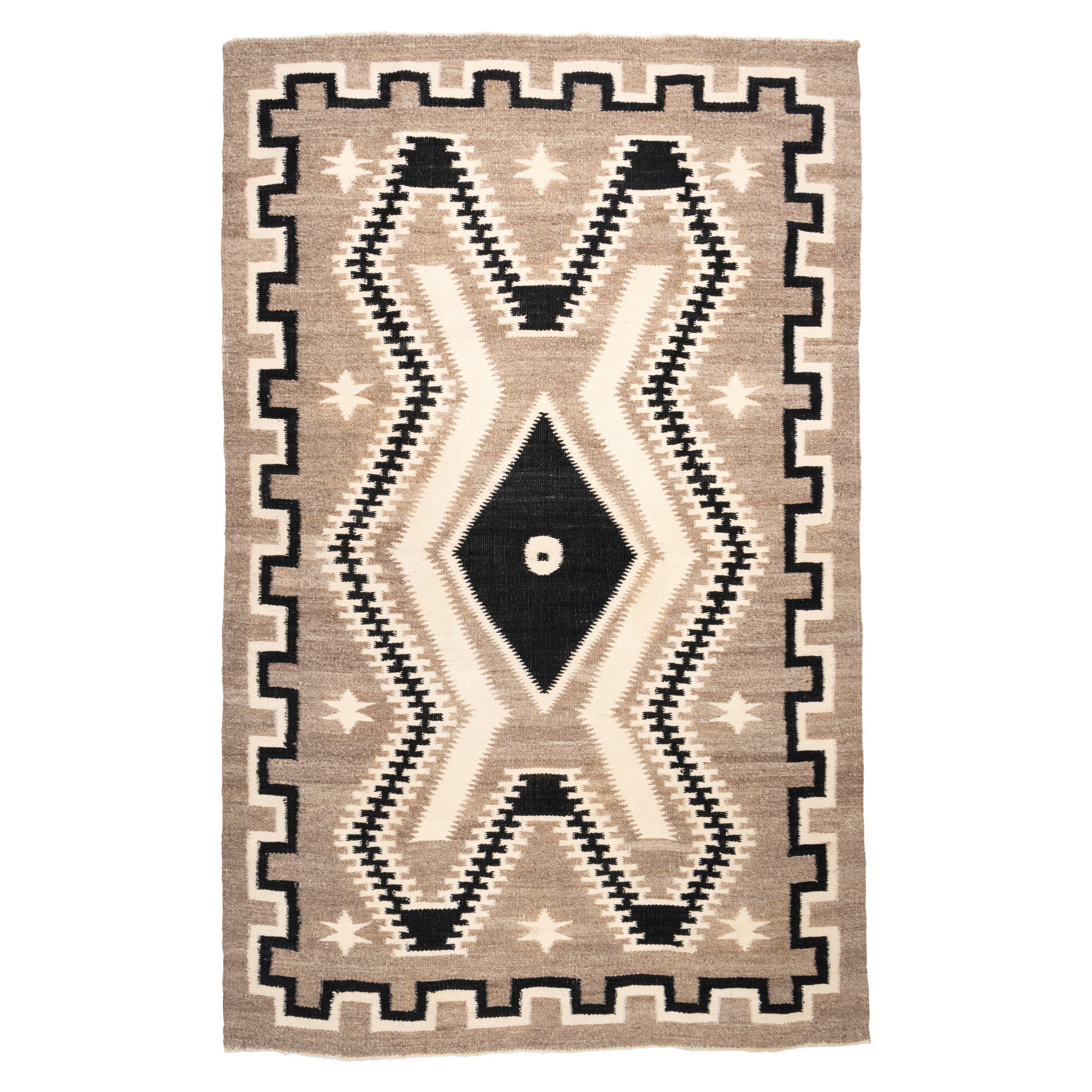 Natural Navajo Ganado, Native, Weaving, Floor Rug