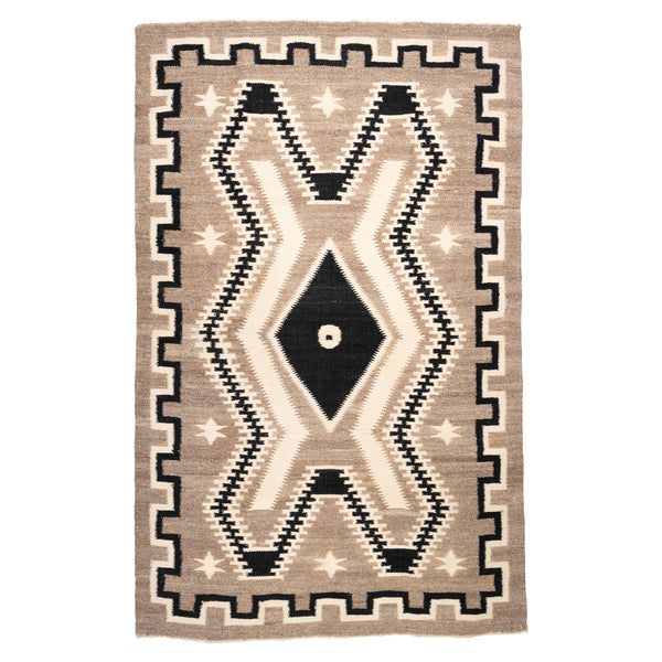 Natural Navajo Ganado, Native, Weaving, Floor Rug