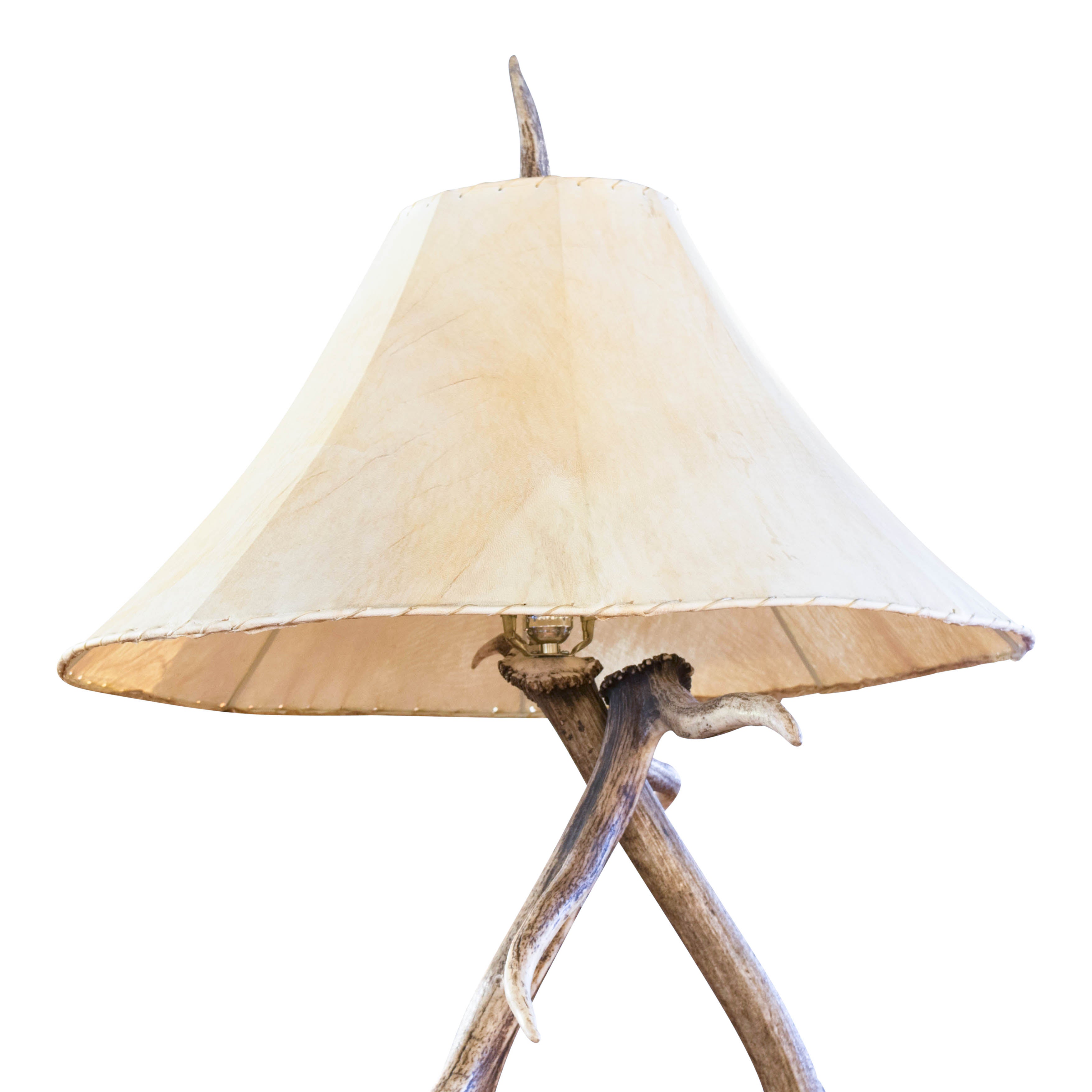Elk Floor Lamp with Rawhide Shade
