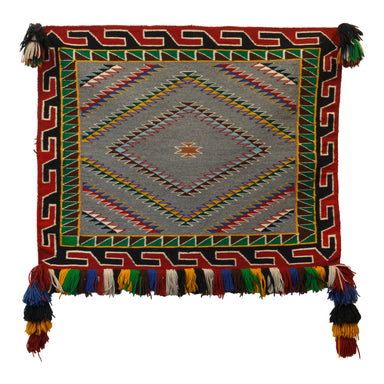 Navajo Teec Nos Pos Single Saddle, Native, Weaving, Single Saddle Blanket