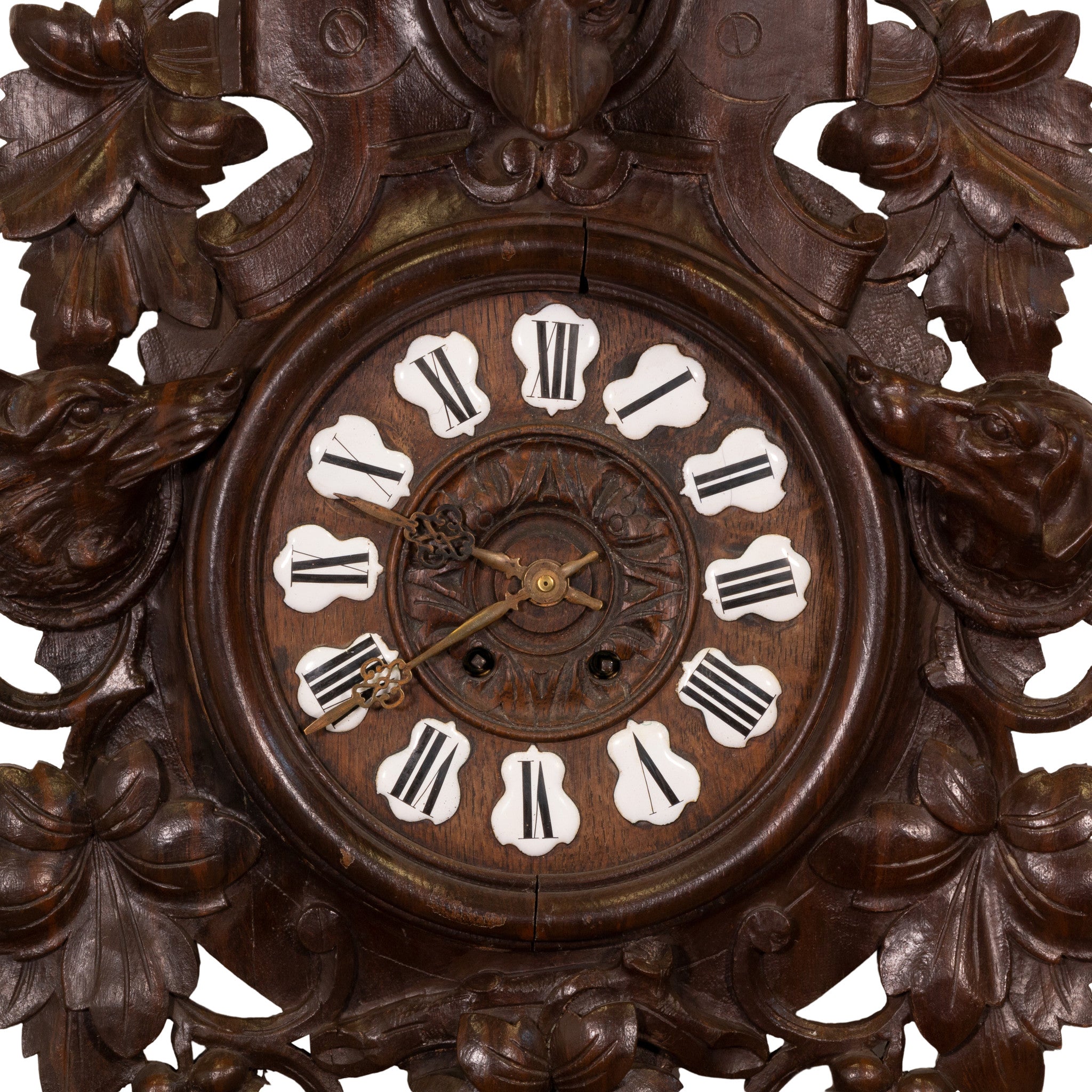 Hand Carved Wall Clock