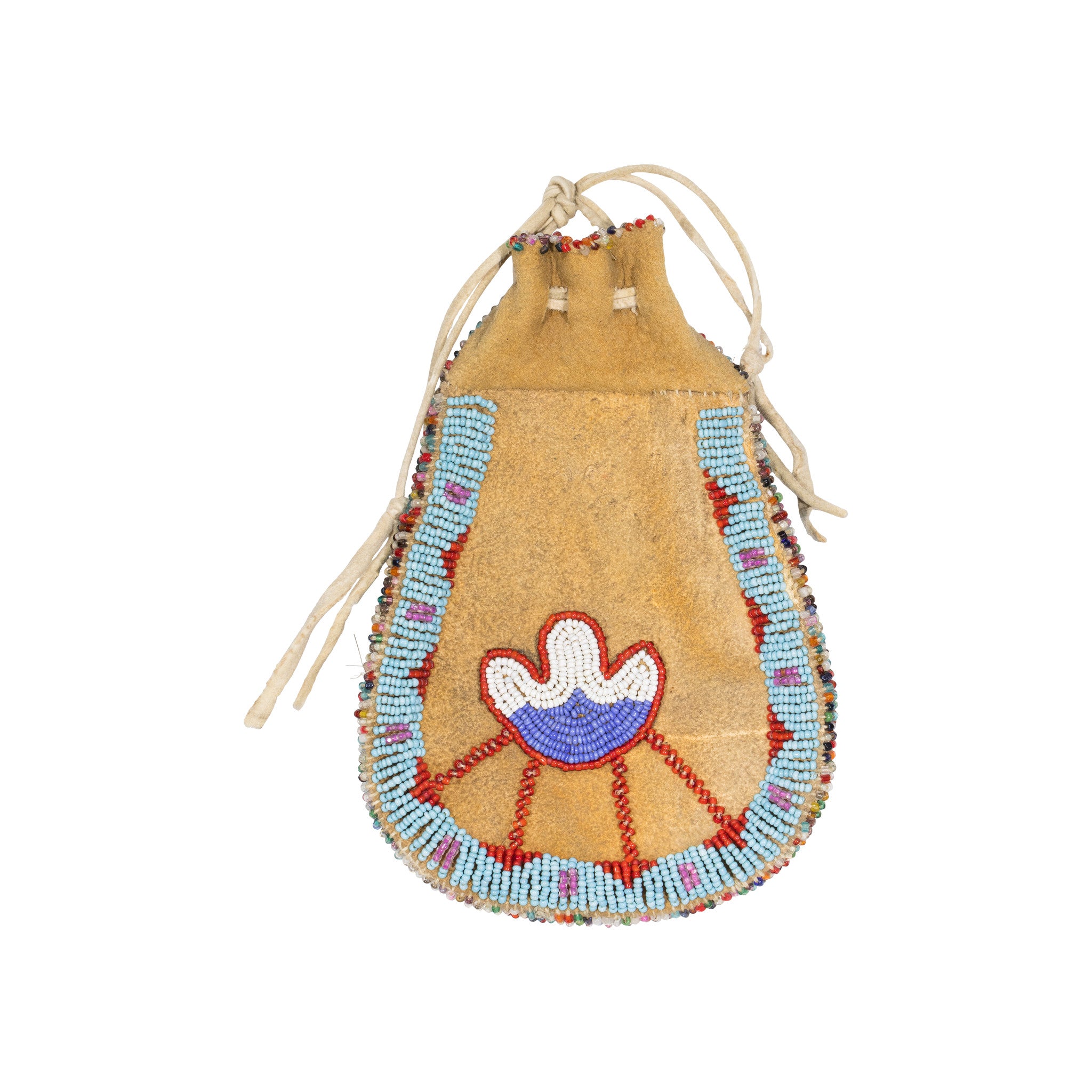 Crow Beaded Pouch