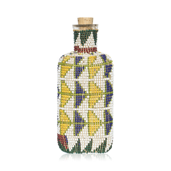 Yurok Beaded Medicine Bottle, Native, Beadwork, Bottle Basket