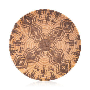 Pictorial Apache Tray, Native, Basketry, Plate