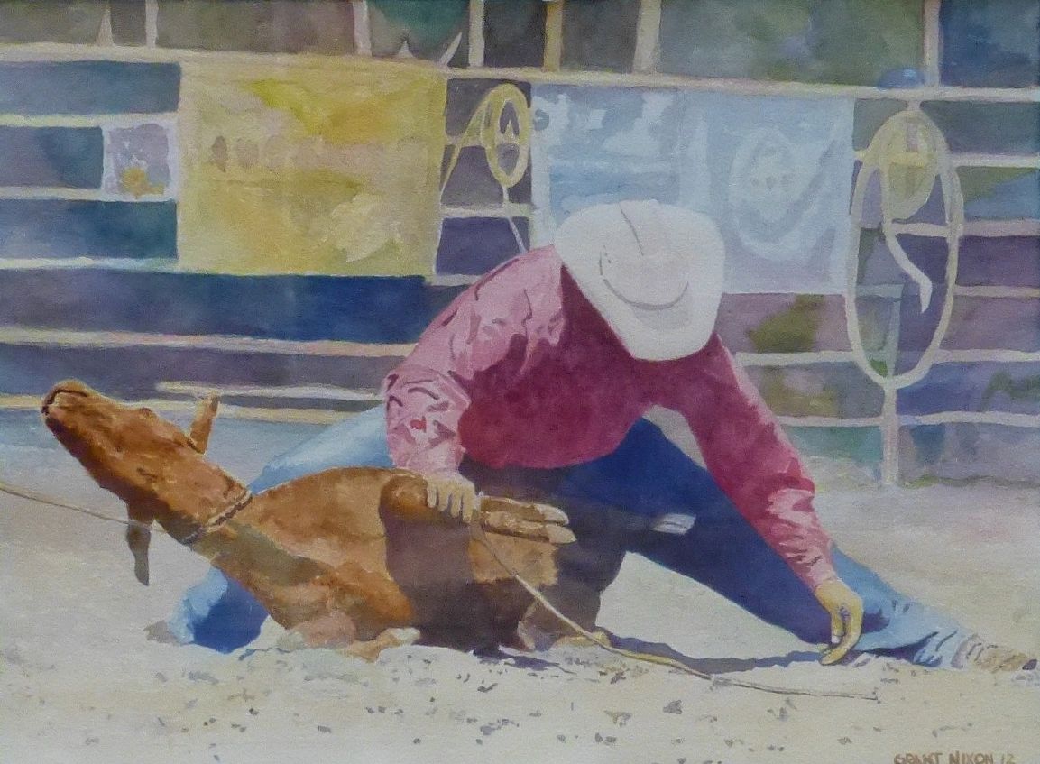 Rupert Rodeo by Grant Nixon, Fine Art, Painting, Western