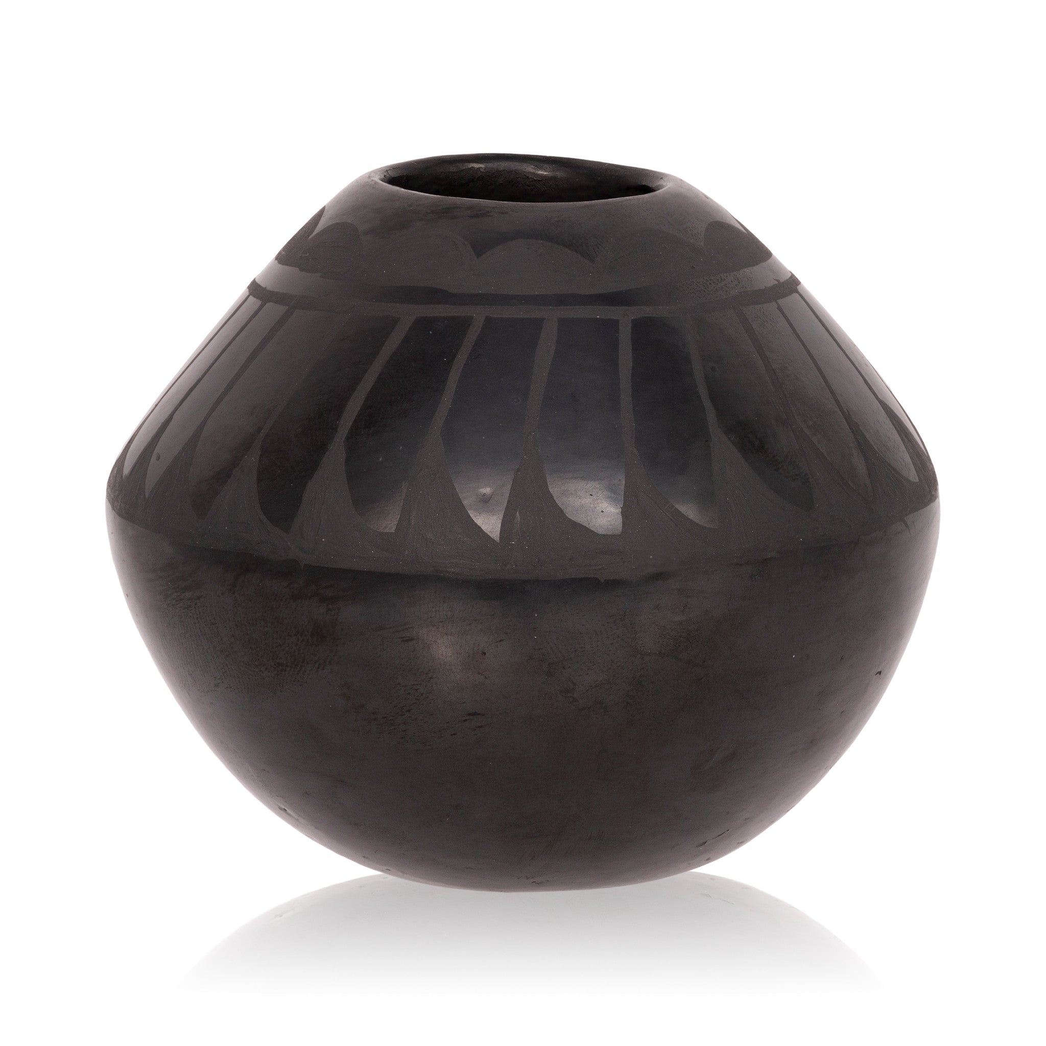 Clara Suazo Black Ware Jar, Native, Pottery, Historic