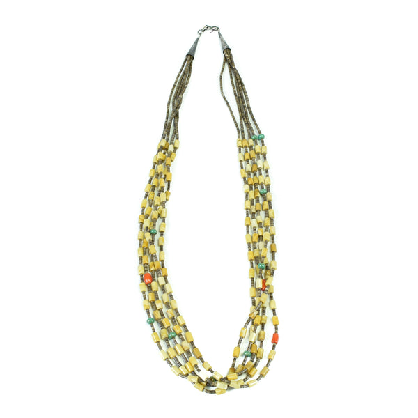 Santa Domingo Barrel Shell Necklace, Jewelry, Necklace, Native