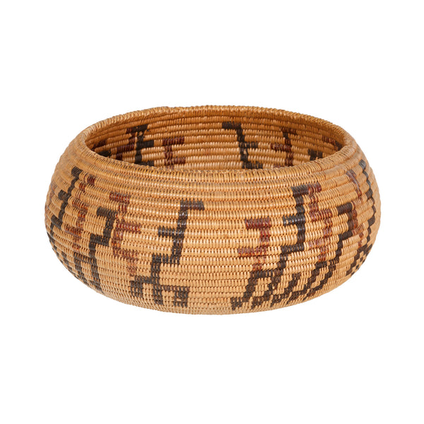 Washoe Basketry Bowl, Native, Basketry, Vertical