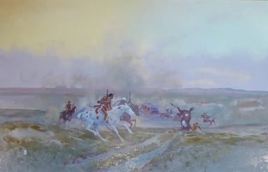 "End of the Run" by Ace Powell, Fine Art, Painting, Native American