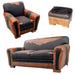 Kennedy Collection Antique Leather Furniture Set, Furnishings, Furniture, Chair