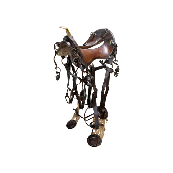 US Cavalry Packer's Mule Saddle with Brass Horn, Western, Horse Gear, Saddle