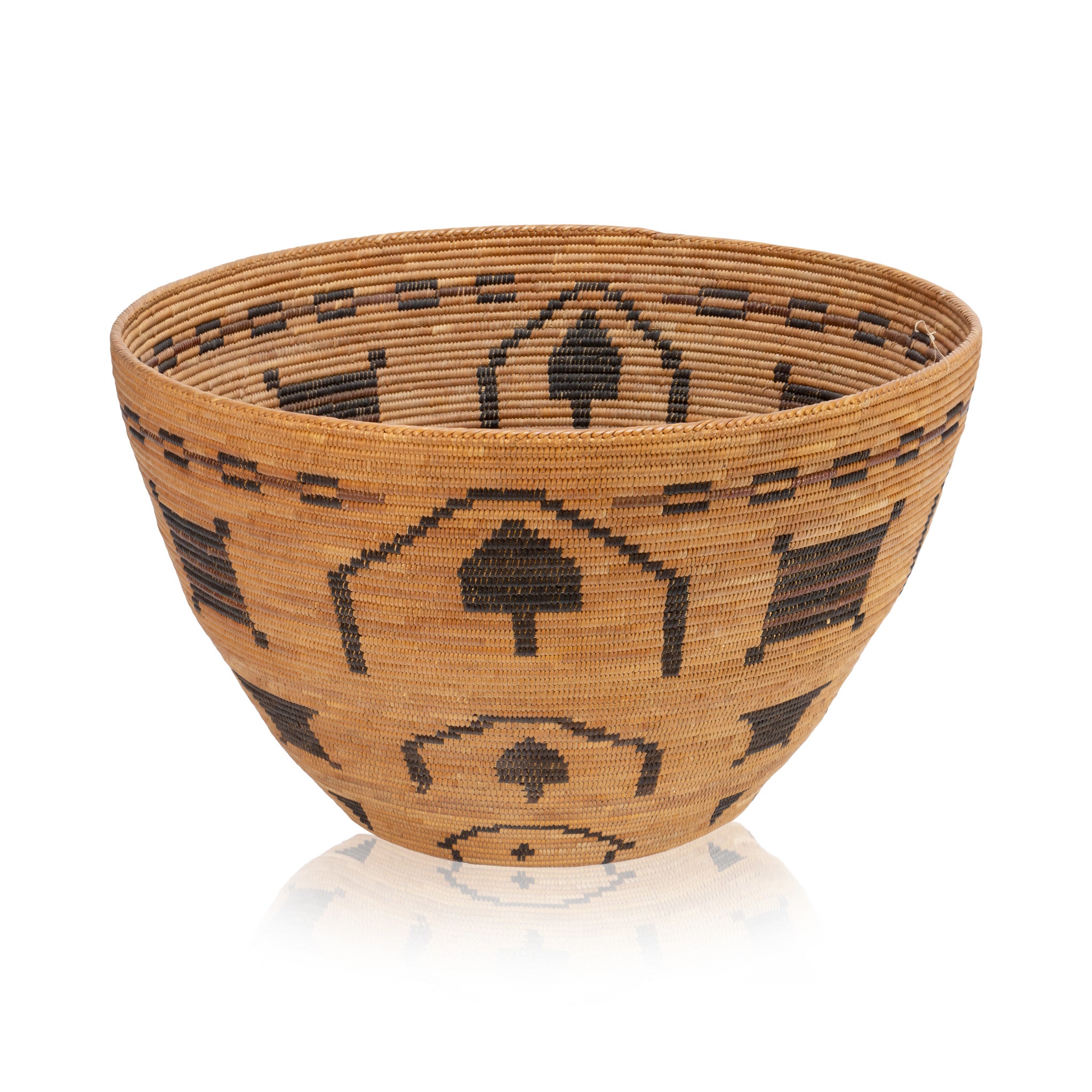 Yokut Basket, Native, Basketry, Vertical