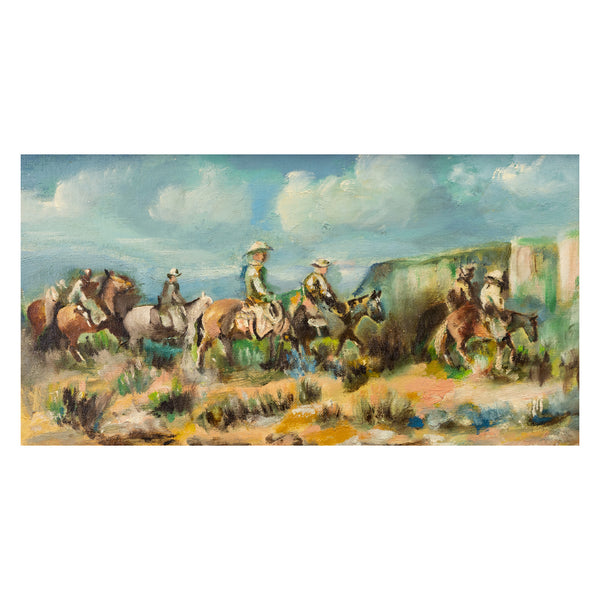 "On the Trail" by Ora Kopsland, Fine Art, Painting, Western