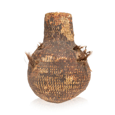 Apache Tus Water Jar, Native, Basketry, Vertical