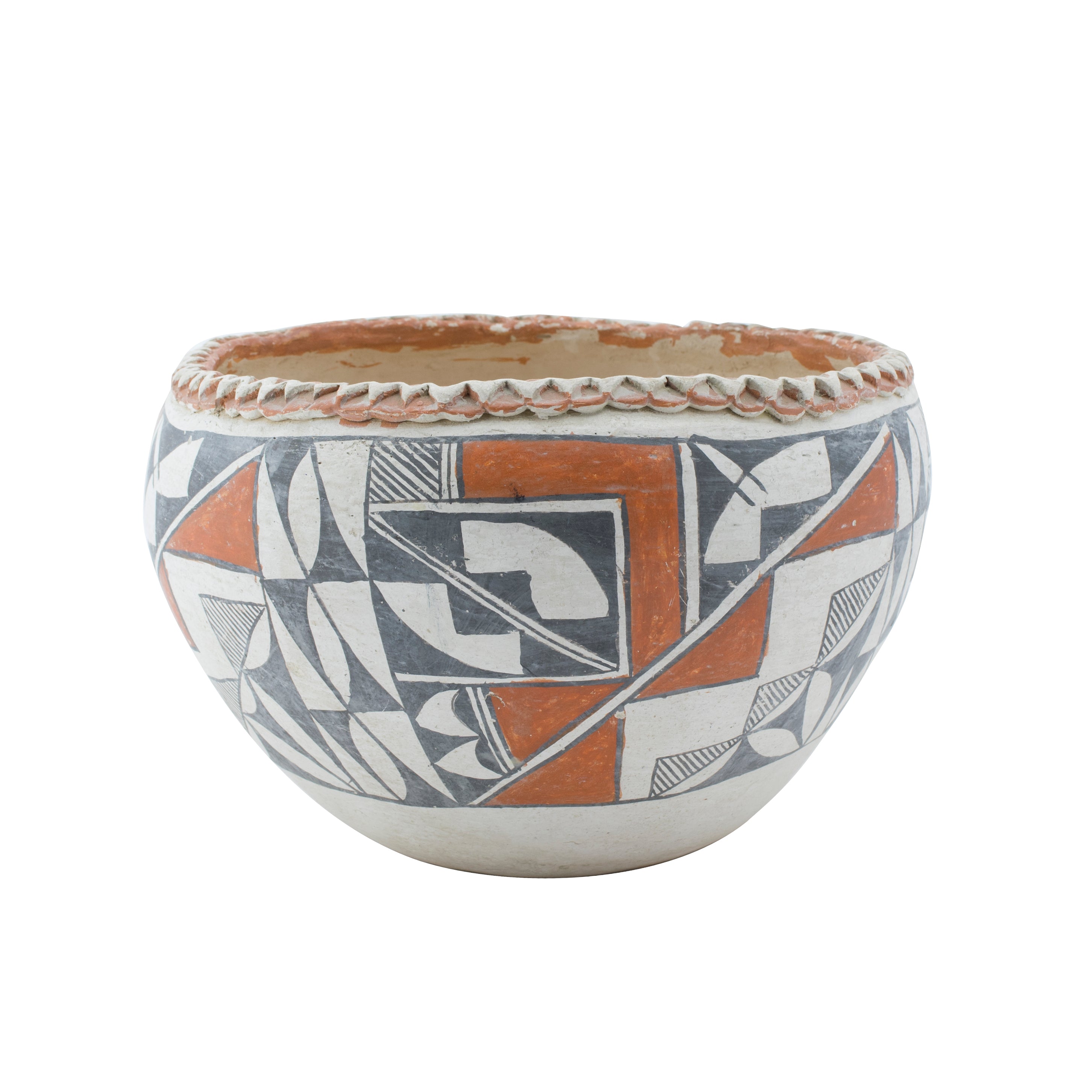Acoma Bowl, Native, Pottery, Historic