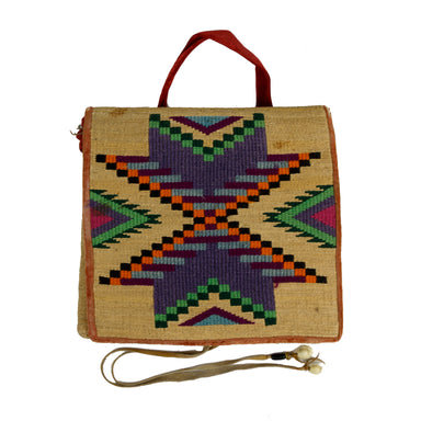 Coeur d' Alene Tribe Corn Husk Bag, Native, Basketry, Corn Husk