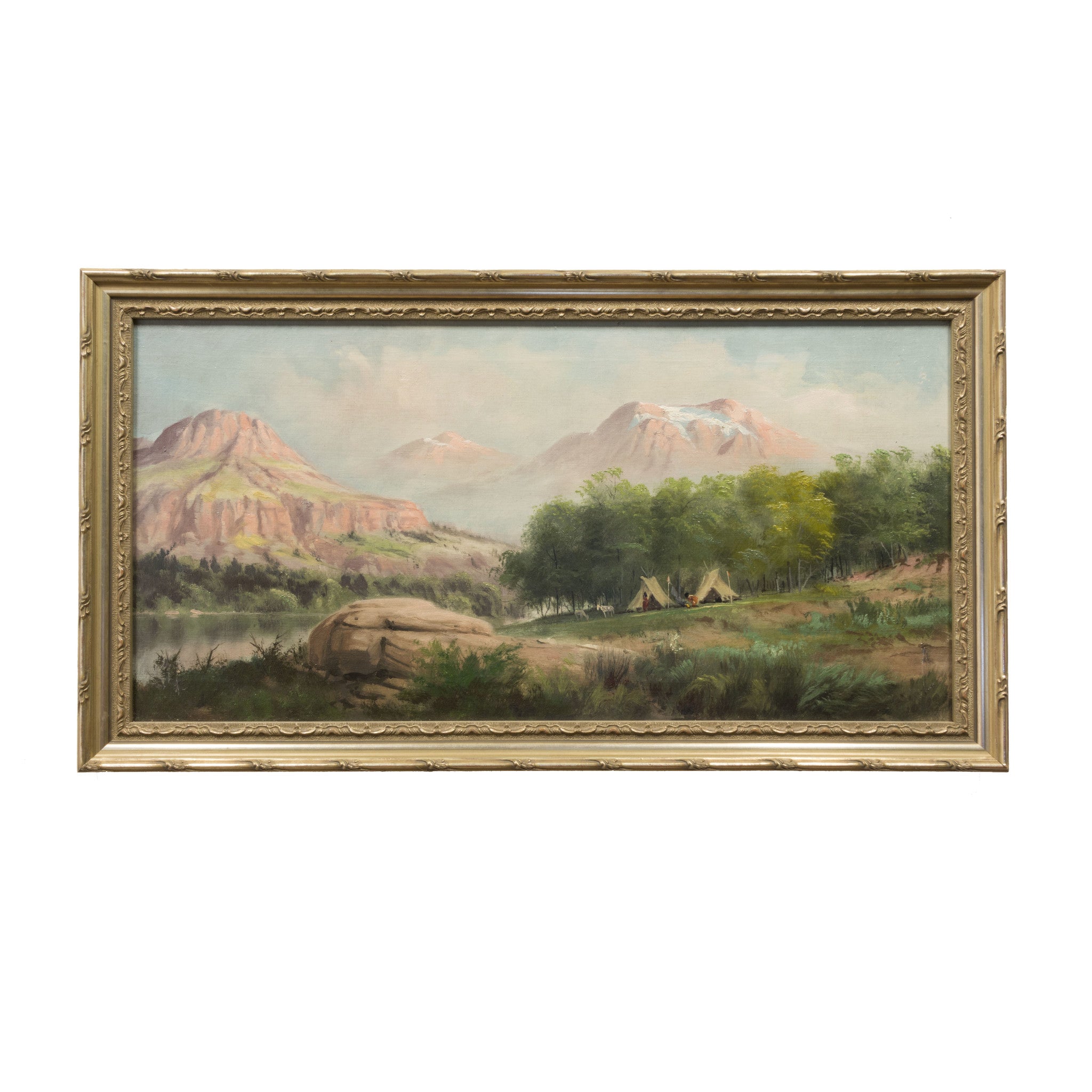 Western Landscape With American Indians