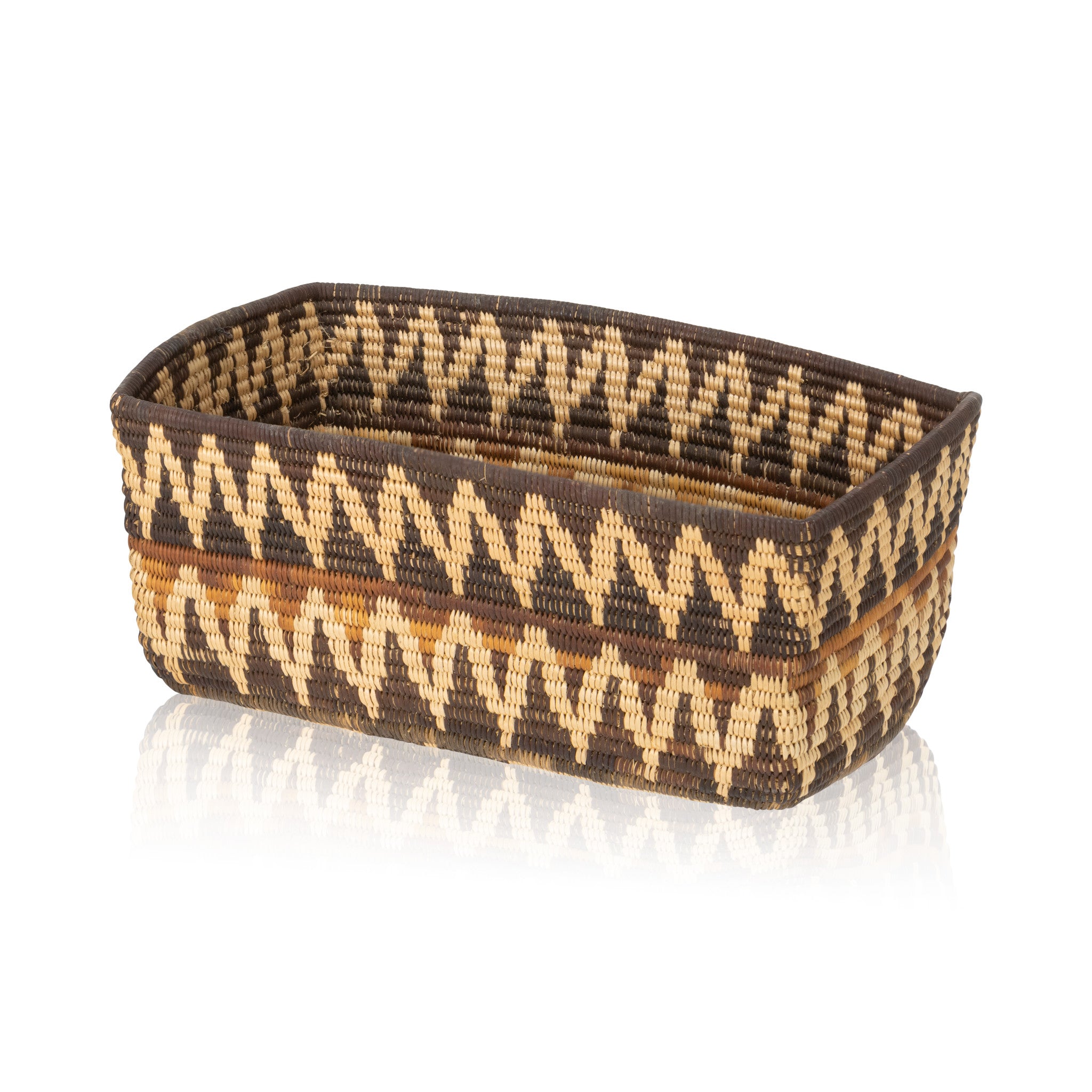 Panamint Polychrome Basket, Native, Basketry, Vertical