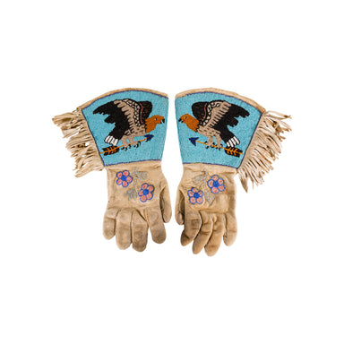 Nez Perce Pictorial Gauntlets, Native, Garment, Gauntlets