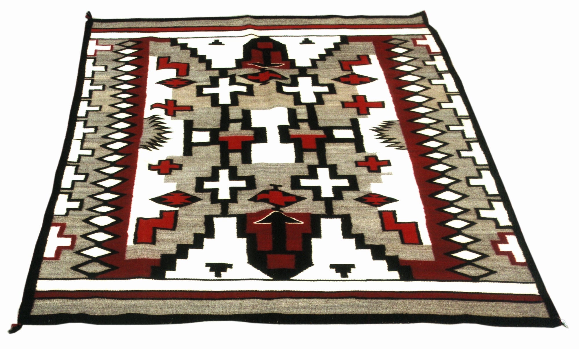 Navajo Weaving with Hubbell Crosses, Native, Weaving, Floor Rug