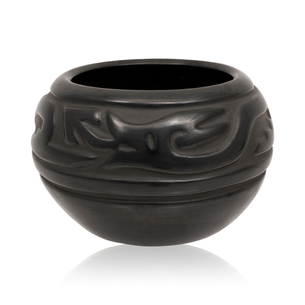Evelyn Aguilar Black Ware Jar, Native, Pottery, Historic