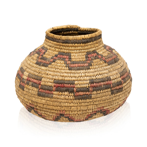 Havasupi Basket Jar, Native, Basketry, Vertical