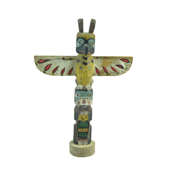 Northwest Style Winged Totem, Native, Carving, Totem Pole