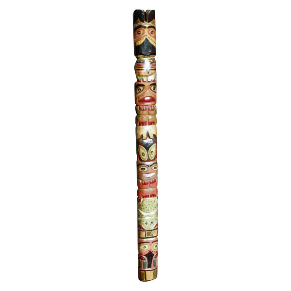 Muckleshoot Coast Salish Model Totem by “Chief” White Eagle, Native, Carving, Totem Pole