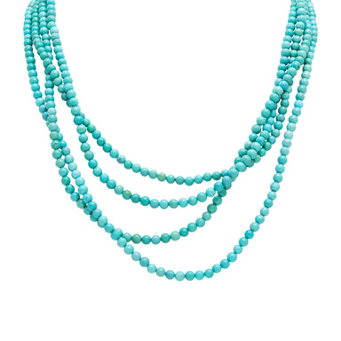 Santo Domingo Turquoise Beaded Necklace, Jewelry, Necklace, Native
