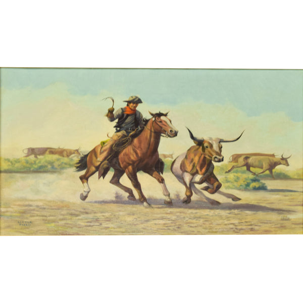 The Stray by Ted Littlefield, Fine Art, Painting, Western