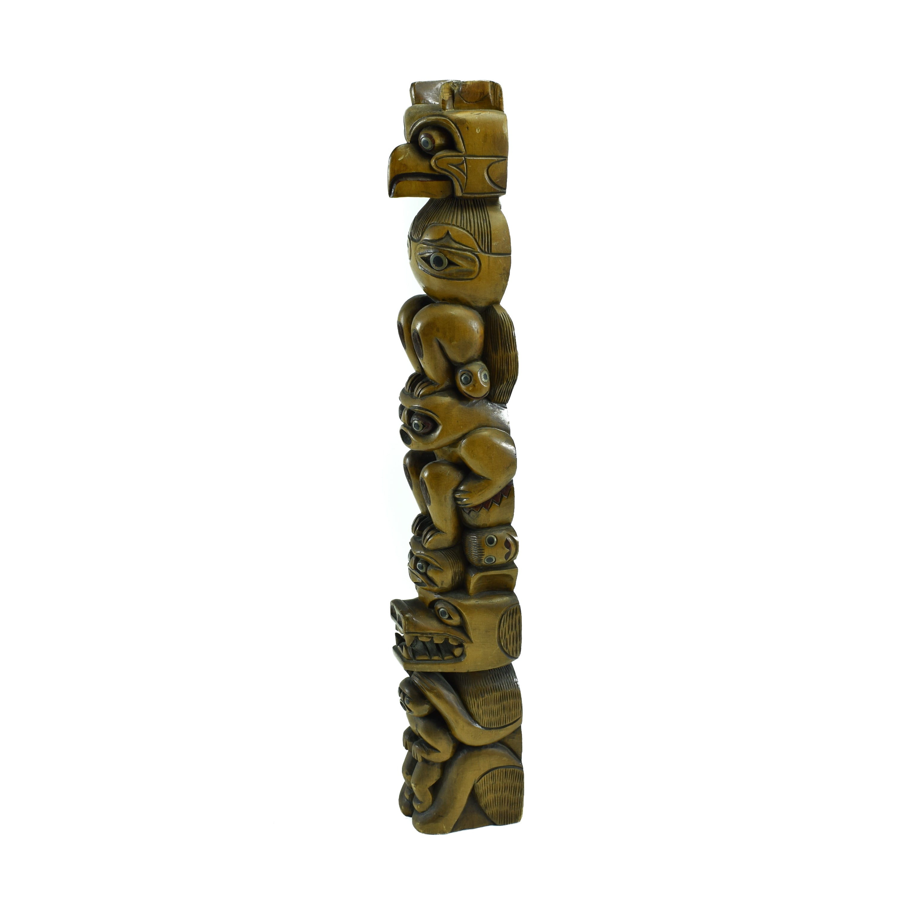 Mowachaht/Nuu-chah-nulth Model Totem by Jimmy John