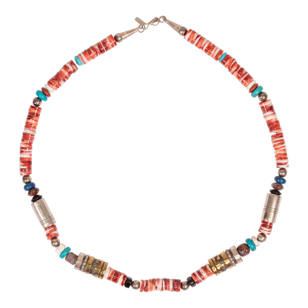 Navajo Spiny Oyster Necklace by Tommy Singer, Jewelry, Necklace, Native