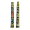 Pair of  Nuu-chah-nulth Model Totems, Native, Carving, Totem Pole