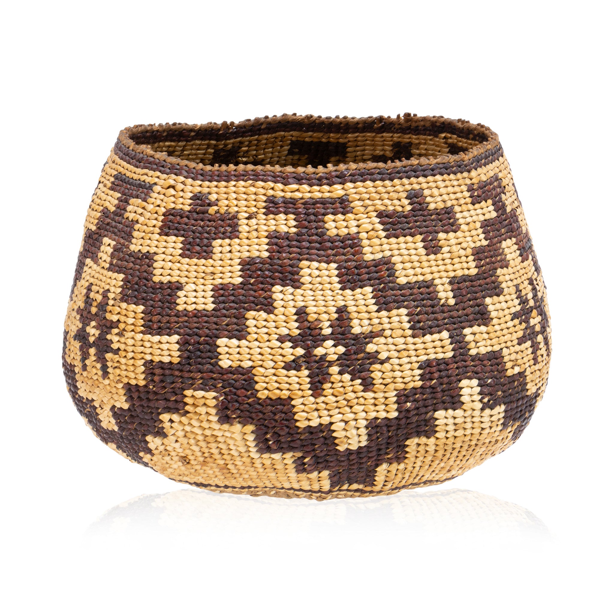 Pit River Basket, Native, Basketry, Vertical