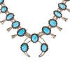 Navajo Sleeping Beauty Squash Blossom Necklace