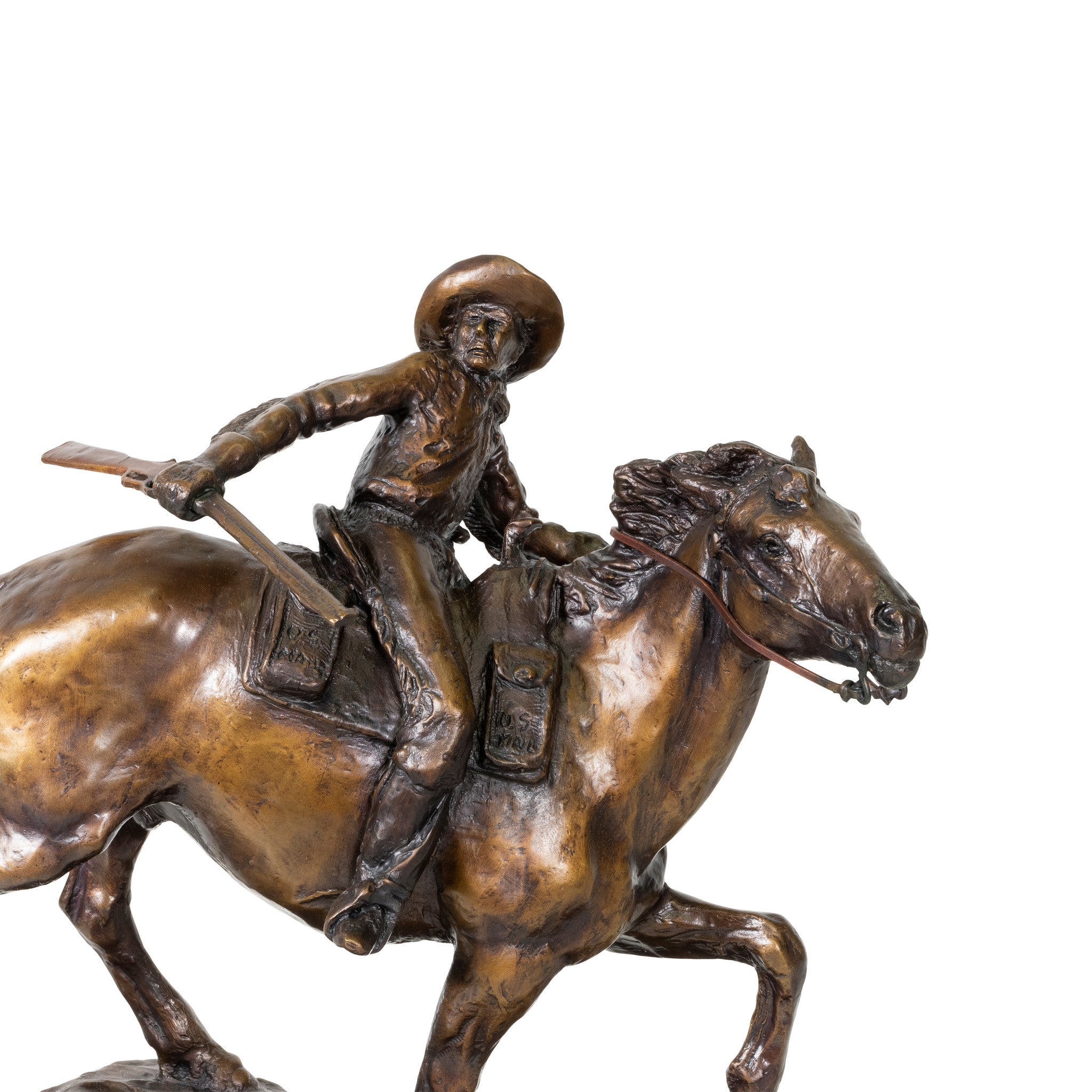 "1861 Mail - Pony Express" Bronze by Robert Scriver