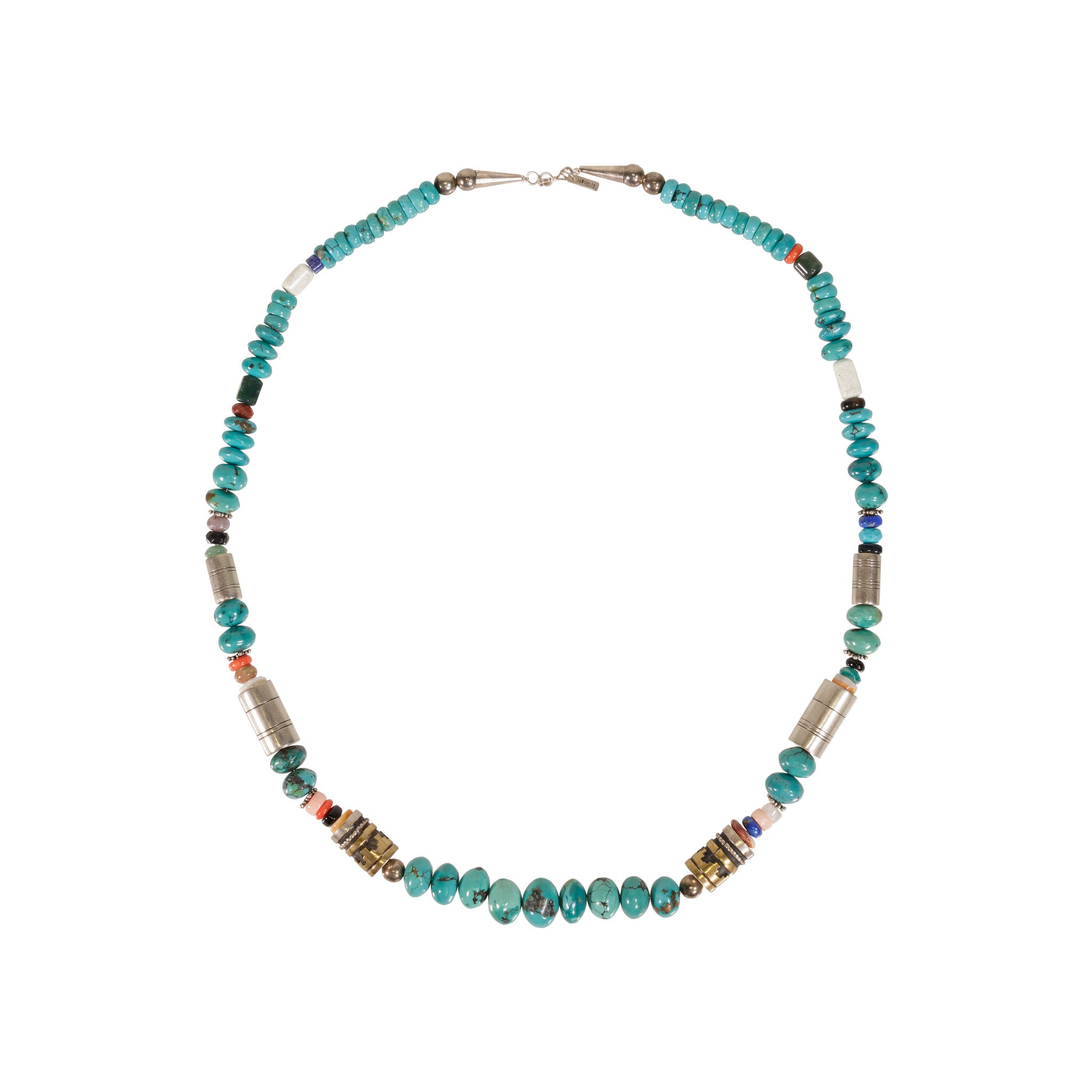 Turquoise Multi-Stone Necklace, Jewelry, Necklace, Native