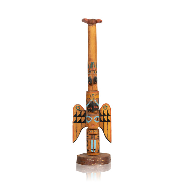 Tsimshian Chief Johnson Totem by Conrad Mather, Native, Carving, Totem Pole