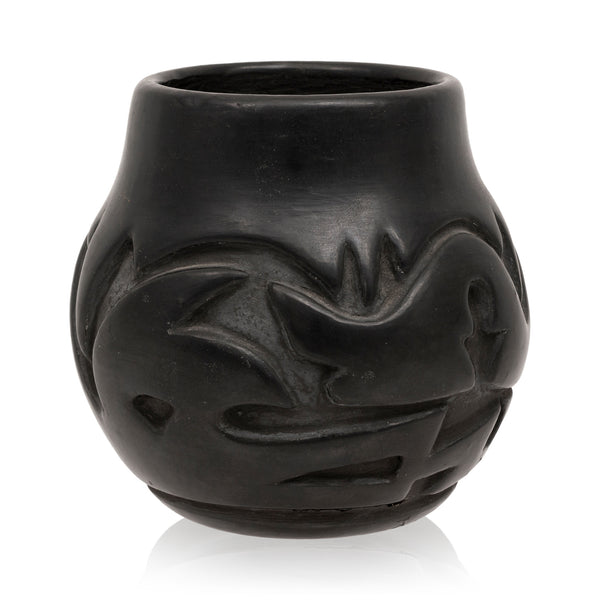Helen Shupa Black Ware Jar, Native, Pottery, Historic