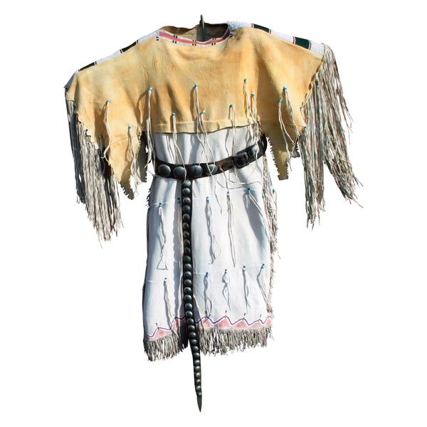 Cheyenne Dress with Yellow Ochre, Native, Garment, Dress