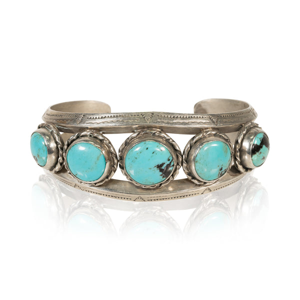 Kingman Turquoise Bracelet, Jewelry, Bracelet, Native