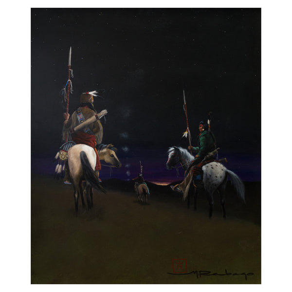 Smoke Signal from Thunder Hill by Mario Rabago, Fine Art, Painting, Native American