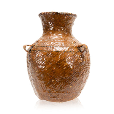 Apache Tus Water Jar, Native, Basketry, Vertical