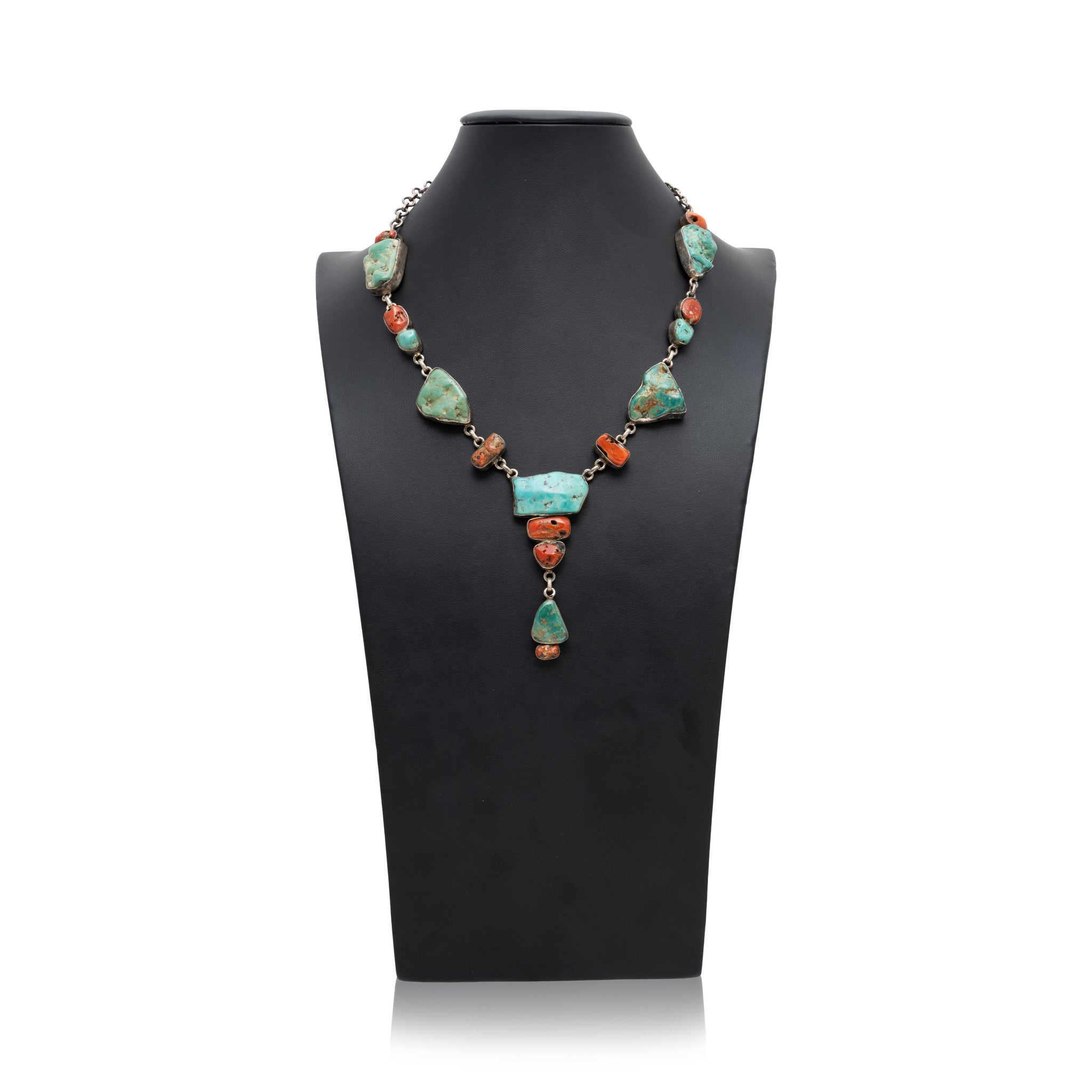 Navajo Turquoise and Coral Set
