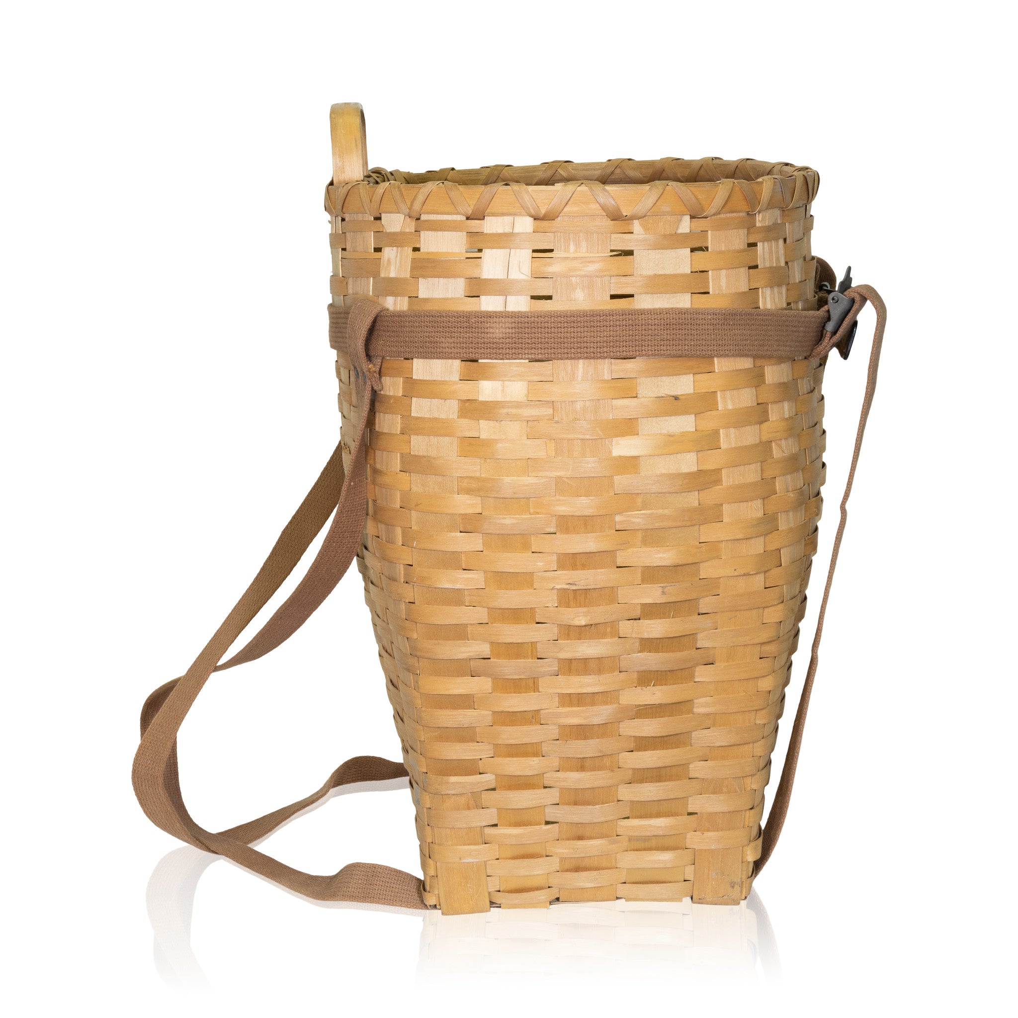 Ash Splint Basket, Native, Basketry, Vertical
