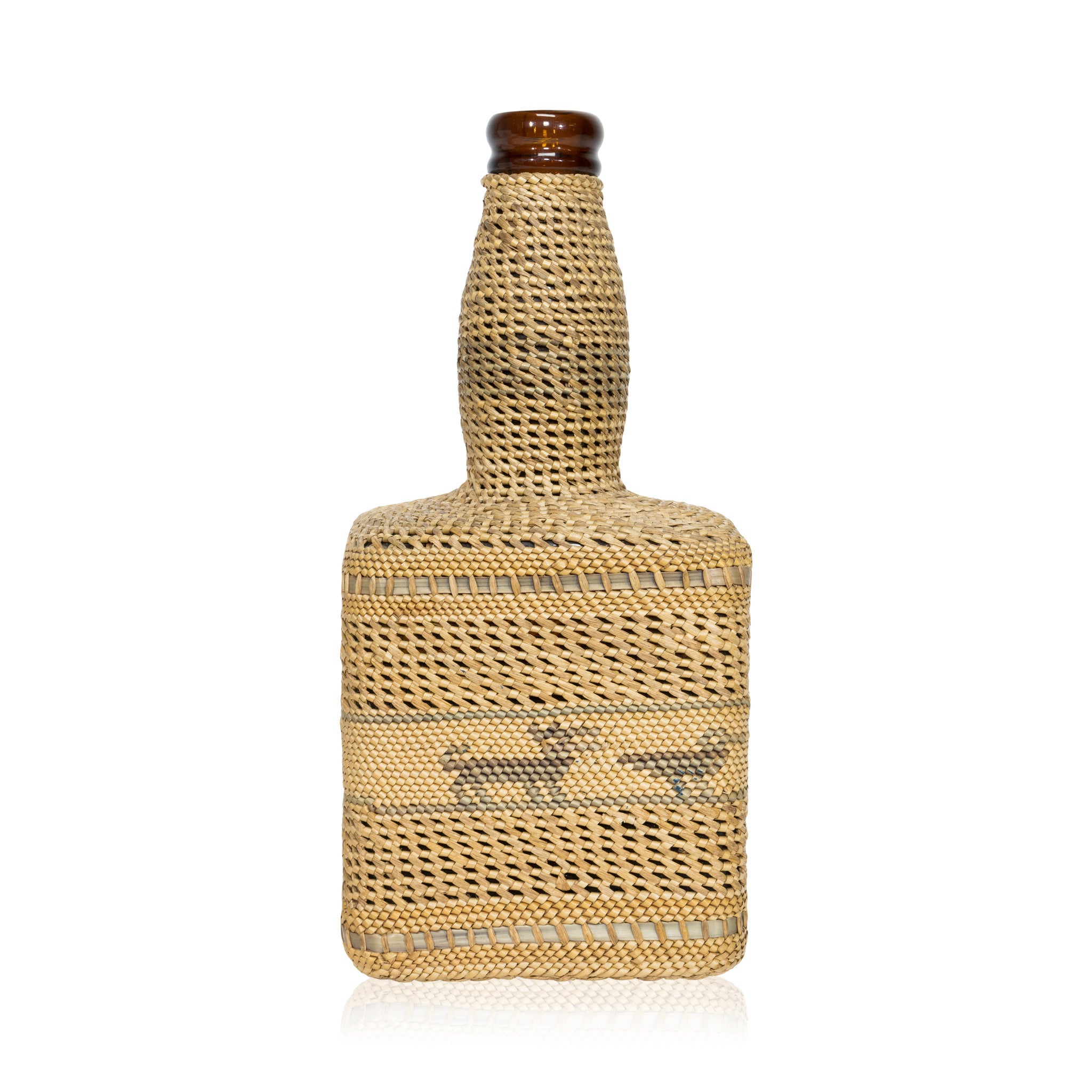 Nootka Bottle Basket, Native, Basketry, Bottle Basket